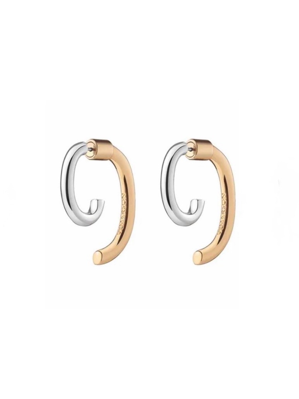 Luna Mini Earrings Two Tone Front Back Convertible Demarson STYLE AP30